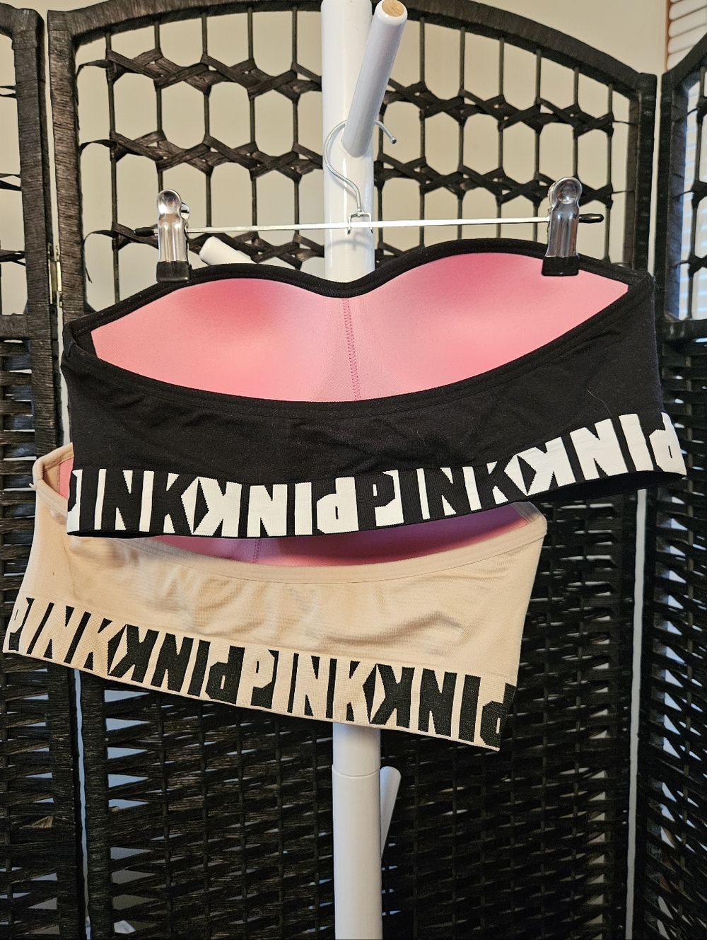 PINK Strapless Bandeau Duo - Black & Nude - Picture 3 of 3